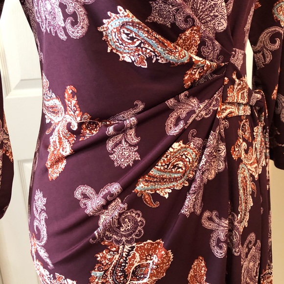 NWT Ann Taylor Faux Wrap Dress - Picture 3 of 5